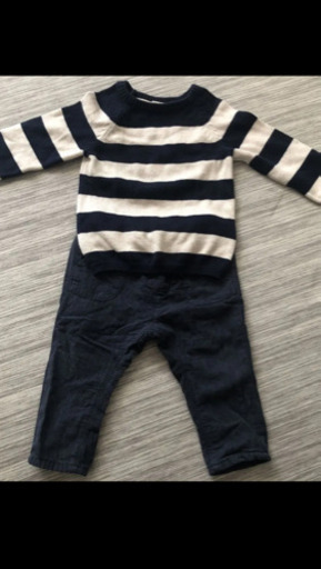 【美品】H\u0026Mセットアップ　9〜12ヶ月サイズ