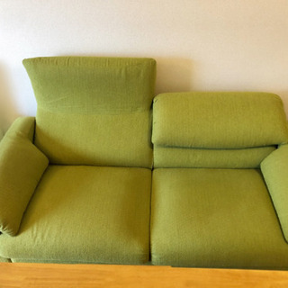 「受け渡し完了」国産 ファブリック ソファ グリーン