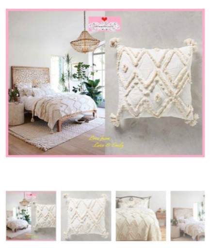 発送可★定価4万Anthropologie(アンソロポロジー)クッションカバー2枚65×65