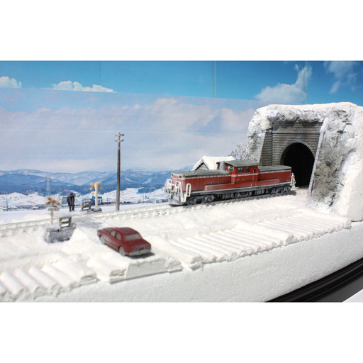 Nゲージ ディーゼル機関車付き 「雪原とディーゼル機関車」 ジオラマ