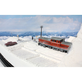 Nゲージ ディーゼル機関車付き 「雪原とディーゼル機関車」 ジオラマ