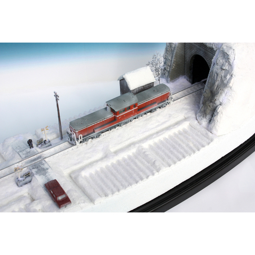 Nゲージ ディーゼル機関車付き 「雪原とディーゼル機関車」 ジオラマ