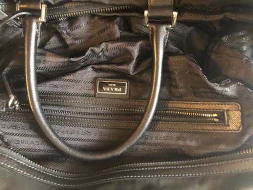 値下げ PRADA プラダ ボストンバッグ 黒 2way ナイロン レザー
