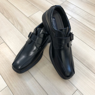 ビジネスシューズ 紳士用 革靴 合皮 軽量 ブラック 26.0
