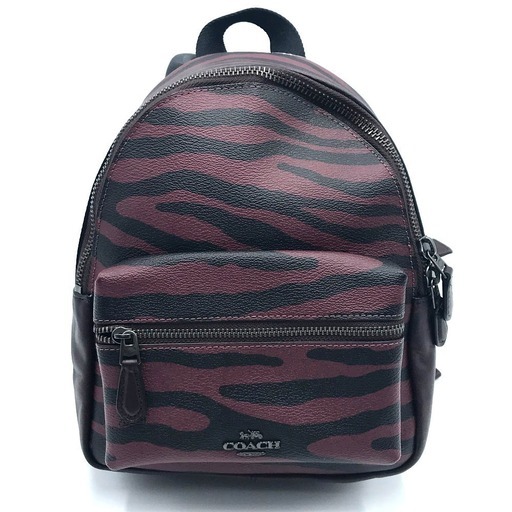 【新品同様】COACH コーチ F37880 リュックサック タイガー アニマル柄 ミニ チャーリー リュック・デイパック　バックパック