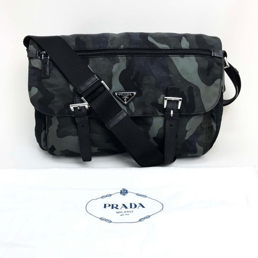 PRADA プラダ　メッセンジャーバッグ　グリーン　ナイロン　ショルダーバッグ