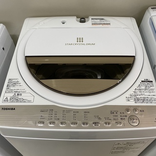 洗濯機 東芝 TOSHIBA AW-6G5(W) 2017年製 6.0kg 中古品