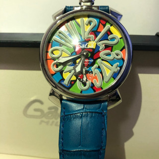 2本セット】ガガミラノ48mm マヌアーレホワイト モザイクブルー