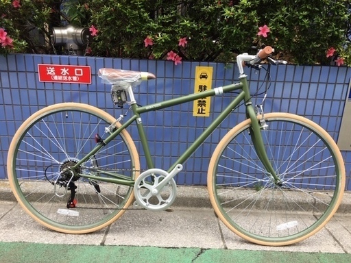キャッシュレス決済５％還元【アウトレット・クロスバイク】アサヒサイクル　シークレッドコード700C　艶消しグリーン　現品限り