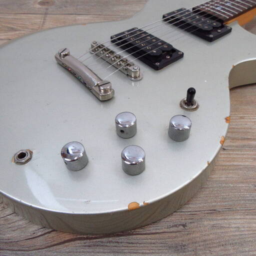 BURNY LS-38 シルバーメタリック レスポール エレキギター フ