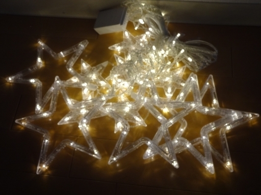 イルミネーション 星型12連 Led クリスマス ツララ つらら ライト 装飾 スター Star Xmas Illumination ハロウ エール 大阪の照明器具の中古あげます 譲ります ジモティーで不用品の処分