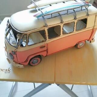 【お取引が決まりました】車のブリキのおもちゃ【インテリア】【ワーゲンバス風、海外バス】【レトロでおしゃれなインテリアにも】