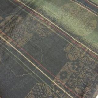 結城紬 着尺反物 草木染め 紬 着尺 リメイク素材 ハンドメイド 生地 布  