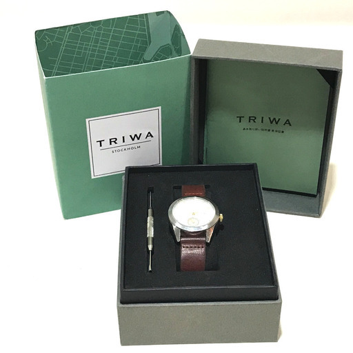 TRIWA トリワ AKST102-SS010212 アスカ レディース腕時計 腕時計 SS×革ベルト シルバー×ブラウン レディース