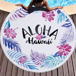 ALOHAラウンドビーチタオル