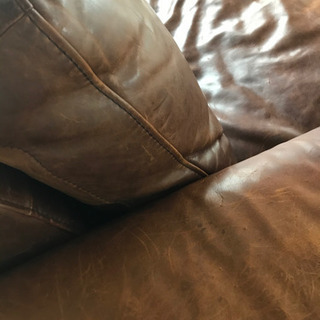 オイルレザー　本革　ソファ　3人掛け