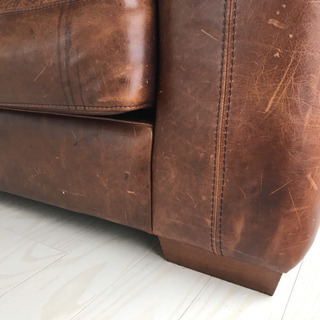 オイルレザー　本革　ソファ　3人掛け
