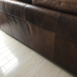 オイルレザー　本革　ソファ　3人掛け