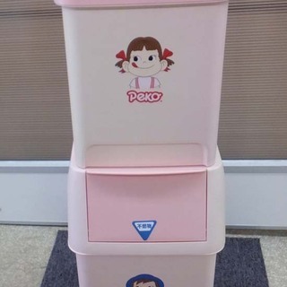 ▷希少 2段ダストボックス ペコちゃん 不二家/FUJIYA ペコ＆ポコ