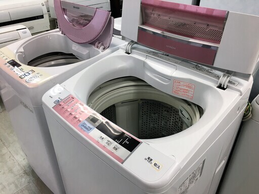 日立8.0K洗濯機2014年製！！ DDモーター新品交換 分解クリーニング済み 