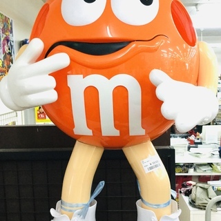 ★★店頭引取限定★A001★　m&m’s.   エムアンドエムズ　　店頭ディスプレイ　オレンジ　キャスター付