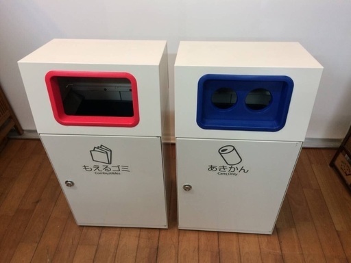 業務用 テラモト ごみ箱 もえるゴミ 空き缶 2個セット 店舗 お店 ① 楽天市場】【中古】テラモト ゴミ箱2個セット もえるゴミ用、もえない