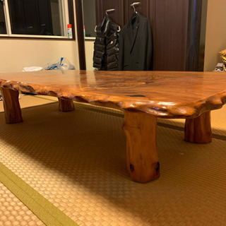 値下げ)無垢テーブル 和家具 座敷机 センターテーブル 一枚版 座卓 天然木