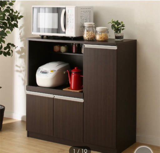 受渡し内定 ニトリ レンジ台フォルム Re9090 ブラウン ダークブラウン 炊飯器 収納 可動棚 マツカ 都島の収納家具 食器棚 キッチン収納 の中古あげます 譲ります ジモティーで不用品の処分