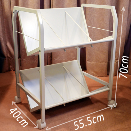 ファイルワゴン 2段 A4対応 キャスター付き 幅55.5×奥行40×高さ70cm (tt)  鎌倉のオフィス用家具《棚》の中古あげます・譲ります｜ジモティーで不用品の処分