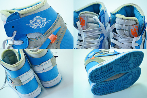 中古/限定□ナイキxオフホワイト エア ジョーダン1 レトロ ハイ OG