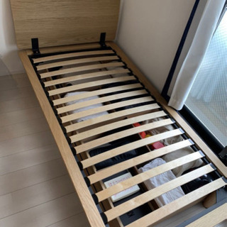 無印良品ベッドフレーム　シングル　ベッド下収納付き　オーク材　