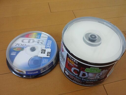 ★未開封★日本製 太陽誘電 That's CD-R 50枚 650MB プリンタブル ホワイト maxel 10枚