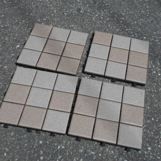 ベランダタイル　ダークミックス　簡単接続30×30センチ　計36枚　未使用品 ベランダタイル ダークミックス 簡単接続30×30センチ 計36枚 未使用品