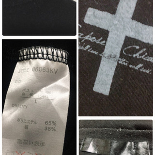 ご購入者様決定 長袖Tシャツ ロンT 黒 カットソーヴィジュアル系 パンク系