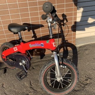 へんしんバイク 変身 自転車 子供 レッド 赤 中古 状態良好 説明書 変身前・後のパーツもあります！ 札幌発