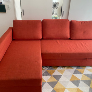 IKEA コーナーソファ FRIHETEN ダークオレンジ 美品! | paracolor.com.br