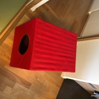 猫用トイレ用品 トイレカバー 木の本体と消臭布カバー セット