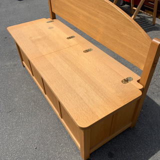木製ベンチ オーダー家具 収納ベンチ 中古 - 椅子