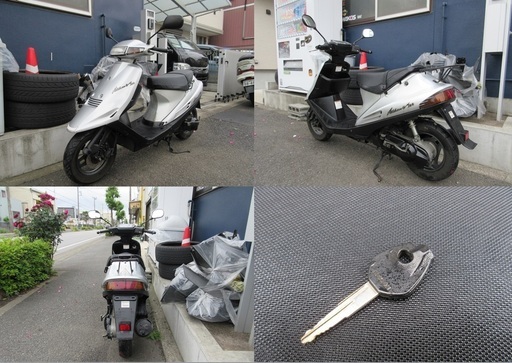 埼玉川口発！スズキ　アドレスＶ100　シャッターキー　シルバー　即引き渡し可能！ 埼玉川口発！スズキ アドレスV100 シャッターキー シルバー 即