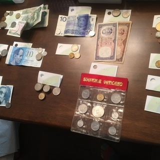 ヨーロッパ＆パラグアイなど外国の古い硬貨と紙幣