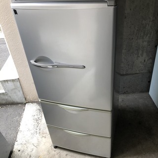 シルバー 3ドア冷蔵庫サンヨー