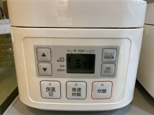 炊飯器 ニトリ SN-A5 3合炊き 2016年製 白 中古品