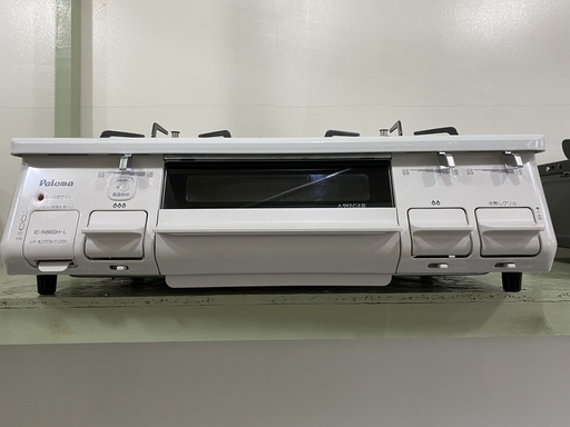ガステーブル パロマ Paloma IC-N86SH-L 白 2018年製 LP／プロパンガス用 中古品