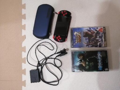(終了しました)☆メーカー生産終了品☆PSP-3000　ブラック／レッド　おまけ付