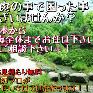 お庭のお手入れ、お庭作り☆お庭の事でお困りでしたら