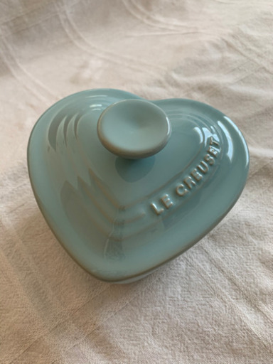 ルクレーゼ　heart ramekin apple 水色