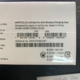 新品 未開封 Apple airpods pro エアーポッズプロ GWXCFXQ6LKKT