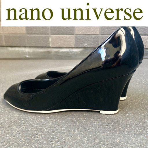ナノユニバース エナメルオープントゥウェッジソールパンプス 23 5 ｓａ 港の靴 パンプス の中古あげます 譲ります ジモティーで不用品の処分