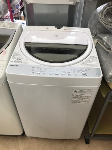 新同品！！　東芝　７キロ洗濯機　２０１９年製　２９，９８０円（税別）