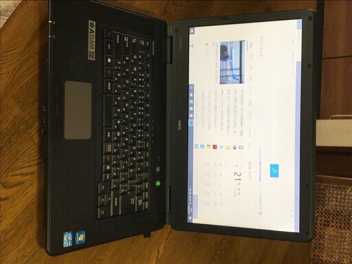 NECノートパソコン15.6型　稼働品